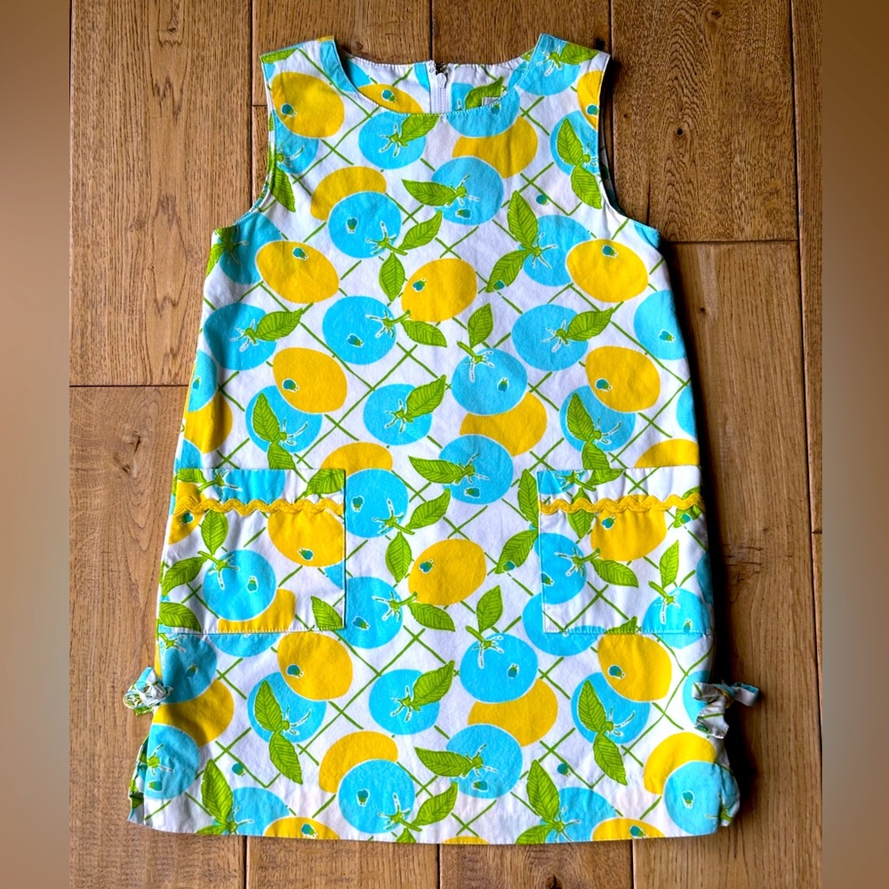 Lilly Pulitzer Vintage Lemons & Blueberries Classic Shift Dress size 4